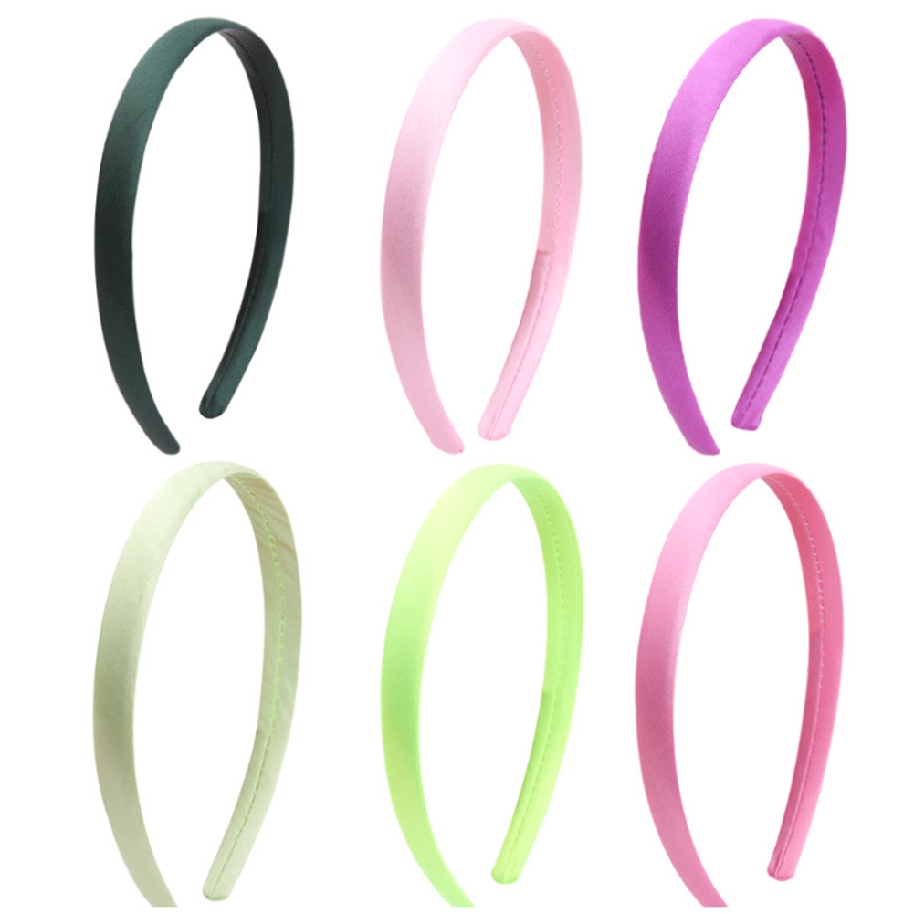 Fashion Stain 1.5cm Solid Candy Color Simple Cloth Headband Handmade Head Hoop