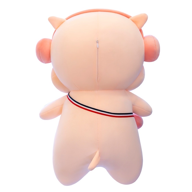 Gấu Bông Heo Đeo Túi Trái Tim, Hàng Quảng Châu có dây kéo