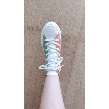 Giày ulzzang cao cổ dáng convert phối màu xanh cam 🍐