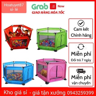 Quây bóng khung inox kèm 100 bóng cho bé