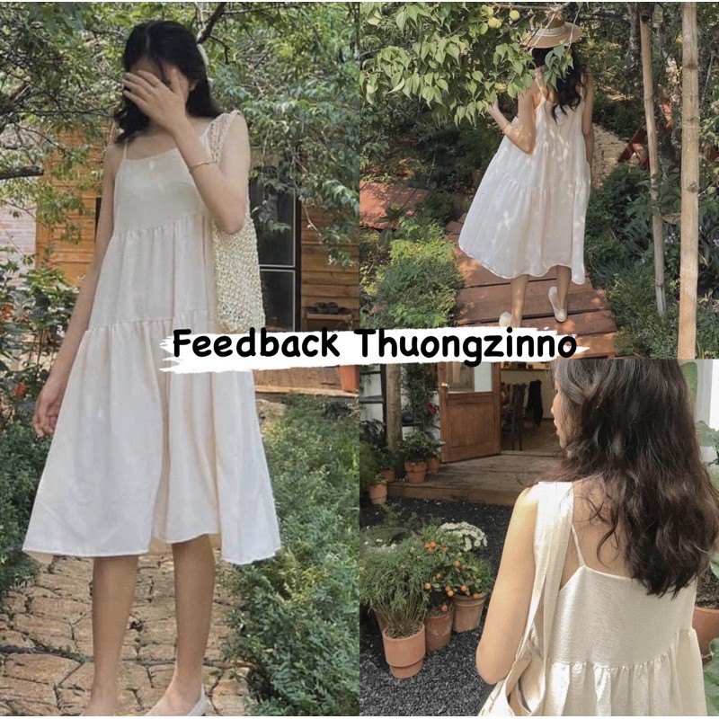 [Ảnh thật/Video]Váy hai dây Lady bồng bềnh dáng babydoll Đầm ulzzang đi biển loại đẹp | BigBuy360 - bigbuy360.vn