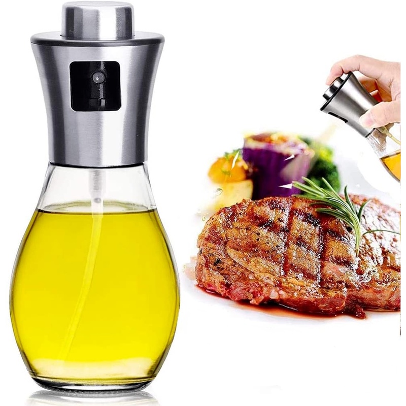 1 Bình Xịt Dầu Olive Bằng Thủy Tinh Chống Rò Rỉ Cho Nhà Bếp