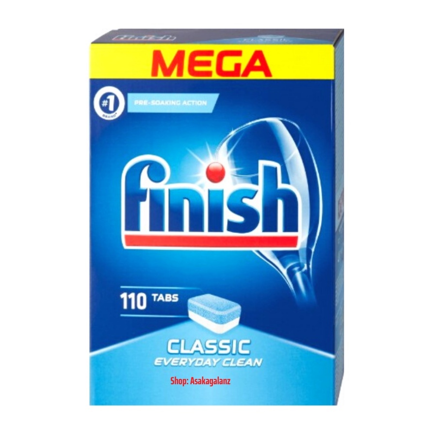 Viên rửa bát Finish Classic 110 viên/ hộp ( Mới 2021 ) - Chính hãng