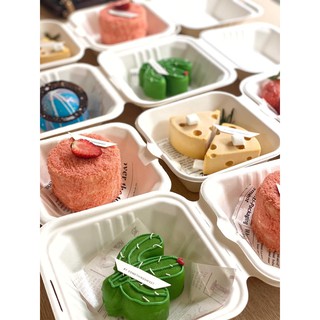 Hộp bã mía đựng bánh ( 50 cái/gói )