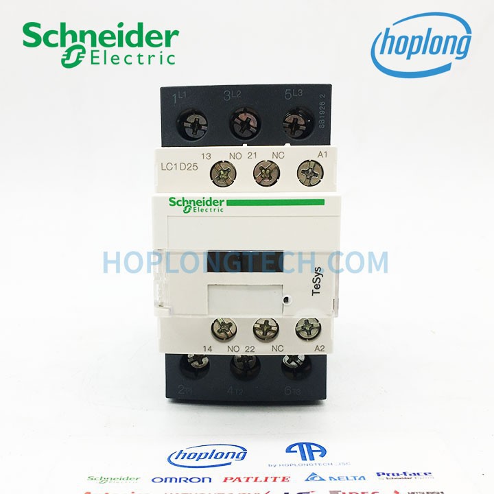 [CHÍNH HÃNG] LC1D25M7 Khởi động từ Schneider 25A 3 phađiện áp 220VAC