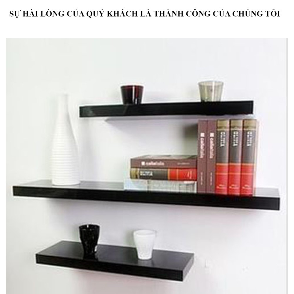 Kệ gỗ decor trang trí sáng tạo bộ 3 thanh ngang nhiều kích thước