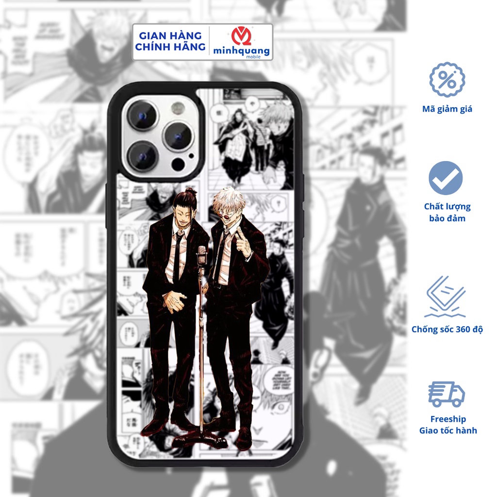 Ốp lưng iP anime Jujutsu Kaisen Gojo & Getou, Chú Thuật Hồi Chiến, đủ dòng máy MinhQuangmobile
