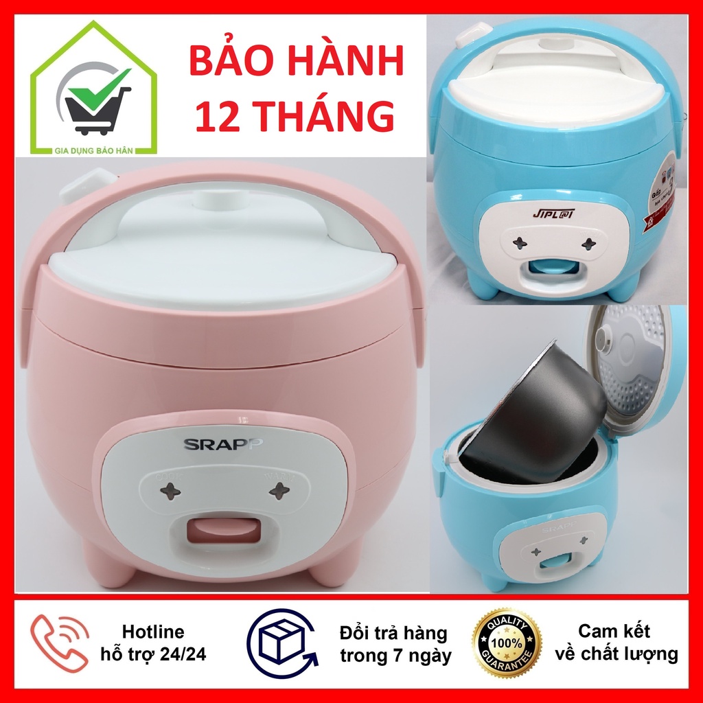 Nồi Cơm Điện JIPLAI Thailand Dung Tích 1.2L Và SRAPP 1.8L SH1800 Tặng Kèm Giá Hấp, Phù Hợp Gia Đình 3-6 Người Ăn