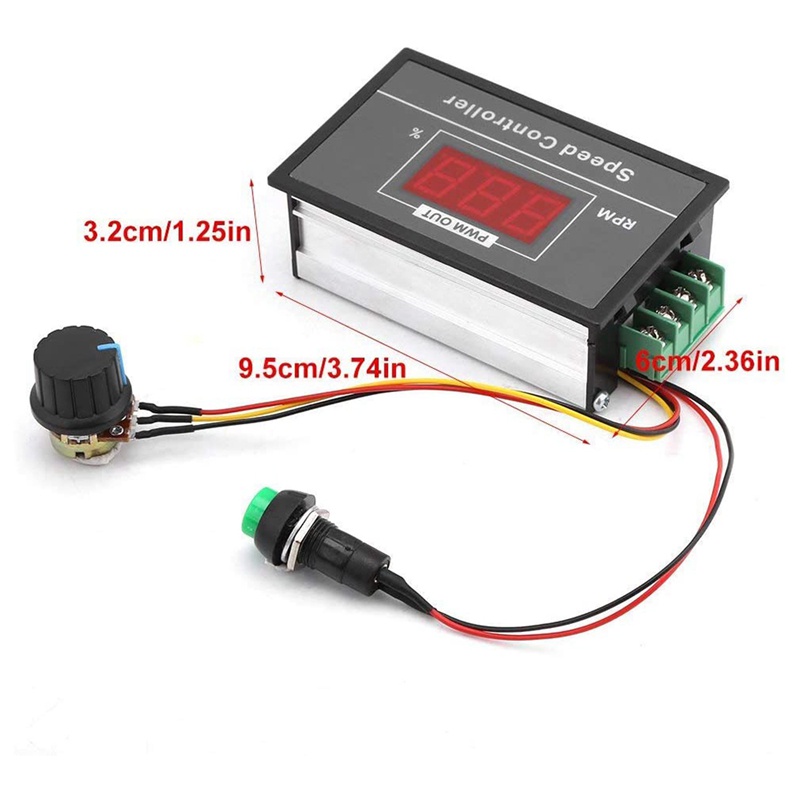 Bộ Điều Khiển Tốc Độ Động Cơ DC 6-60V 12V-48V 30A PWM