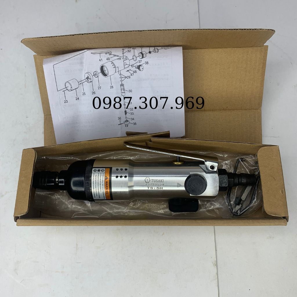 Súng Bắn Vít Hơi 2 Búa Đảo Chiều H5 TUSAKI-JAPAN - Dùng cho máy nén khí