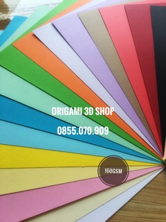 20 tờ Giấy bìa A4 160gsm (ghi chú màu cho shop)