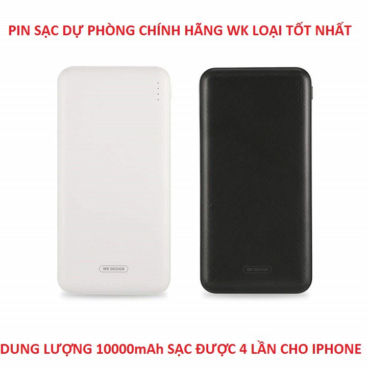 Pin Sạc Dự Phòng, Sạc Dự Phòng WK DESIGN WP-075 10.000mAh Chính Hãng ( có ảnh thật )