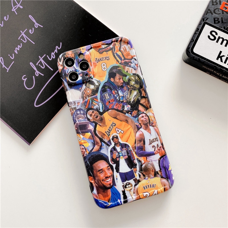 Ốp điện thoại in hình cầu thủ bóng rổ Lakers Kobe cho Iphone 11pro 11 Pro Max 7 8plus X Xr Xs Max SE2