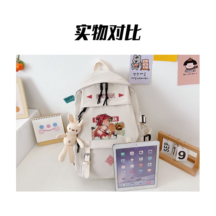Ba Lô Đi Học Trọng Lượng Nhẹ In Hình Anime Venti Genshin Diluc Kazuha Dành Cho Học Sinh / Du Lịch Paimon Xiao Barbara Kaia