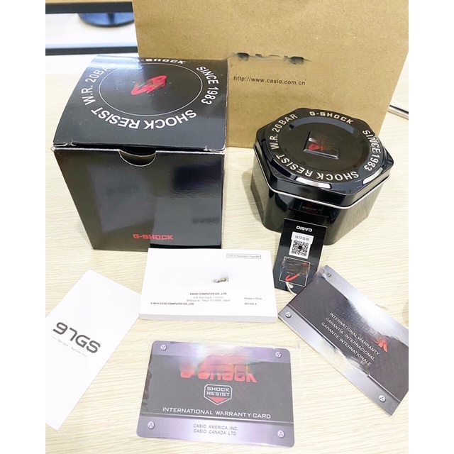 Combo hộp đồng hồ G_ shock gòm tem, sách hướng dẫn, card