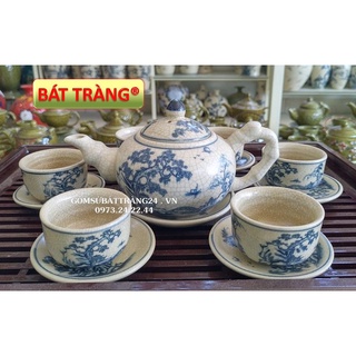 ẤM TRÀ GIẢ CỔ ĐẸP BỘ ẤM CHÉN SỨ BÁT TRÀNG CỠ NHỎ