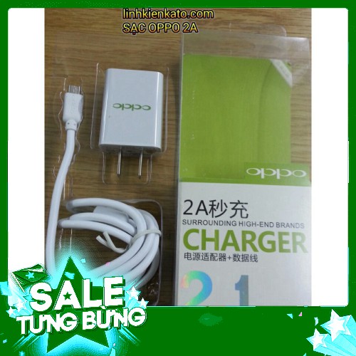 SeO GIA BAT NGO Bộ sạc (Nguyên bộ Cáp và Cốc) AK717 2A cho OPPO F1s (Trắng) MỚI NHẤT MỚI