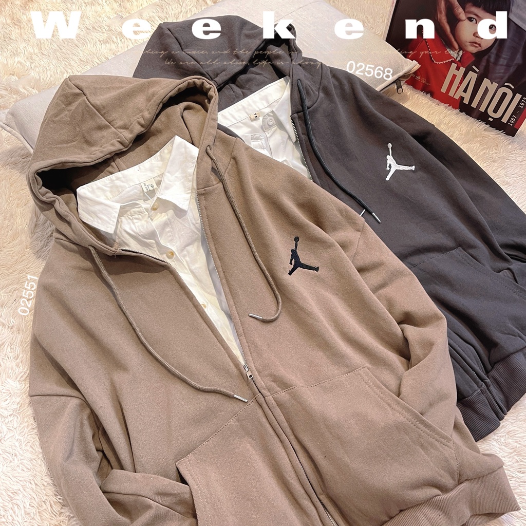 Áo khoác nỉ Hoodie in hình người trước ngực nhiều màu form rộng ulzzang - Made by Fiin