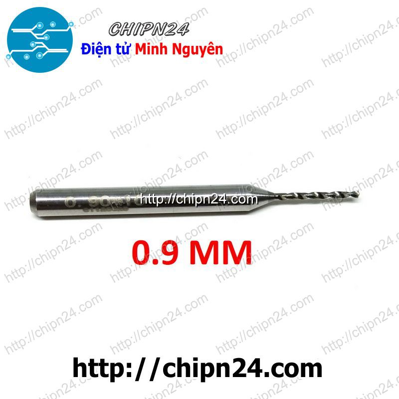 [1 CÂY] Mũi khoan mạch in CNC HỢP KIM 0.9mm (Mạch điện tử, PCB)