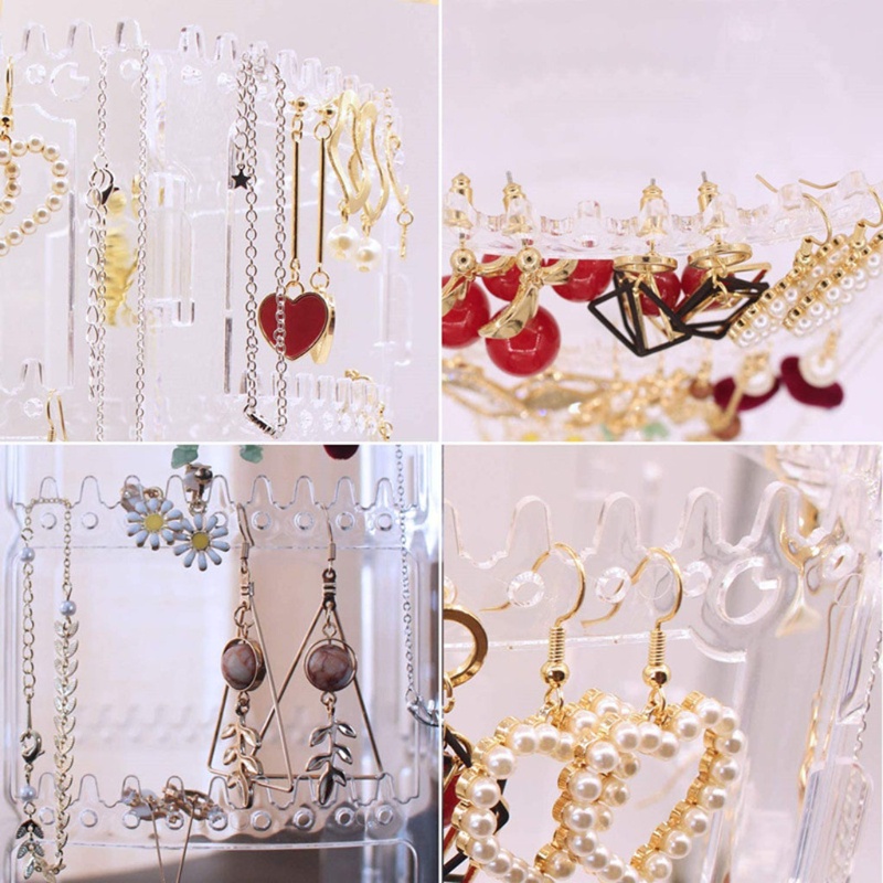 Giá Đỡ Trưng Bày Bông Tai 4 Tầng Xoay 360 Độ