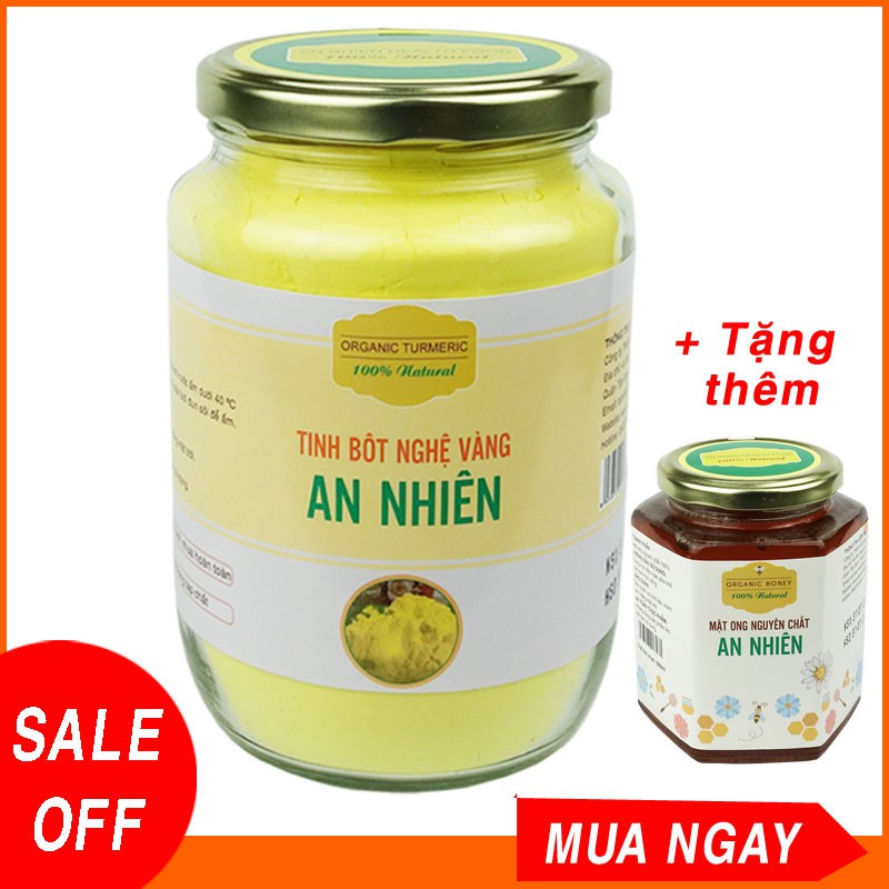 Tinh Bột Nghệ Vàng Nguyên Chất An Nhiên - Hũ 500G [ CAM KẾT 100% NGUYÊN CHẤT]