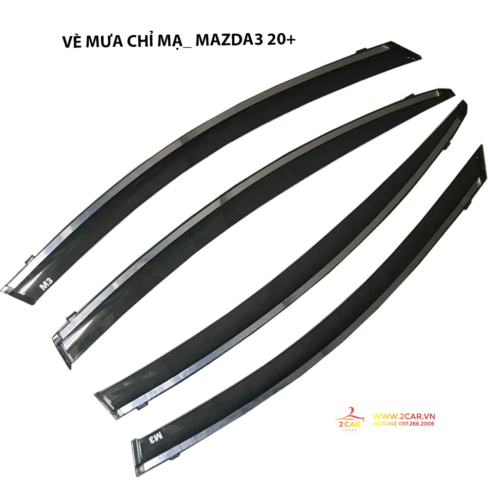 Vè Che Mưa Xe Mazda 3 đời 2020- 2021- 2022- 2023, chỉ mạ crom cao cấp