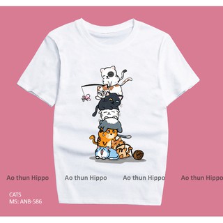 Áo thun nữ - in hình mèo 586