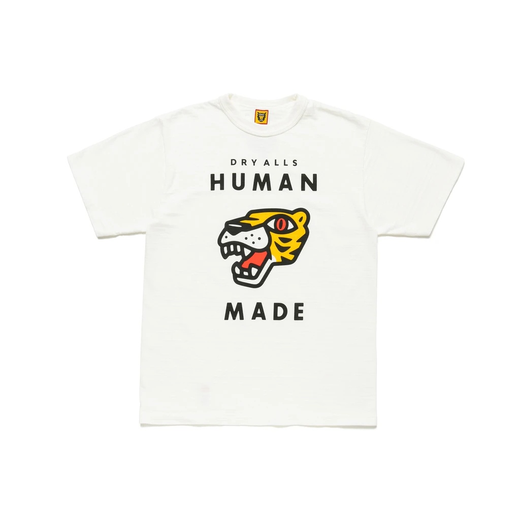 Áo thun cotton ngắn tay cổ tròn dáng rộng in hình hổ phong cách Harajuku Nhật Bản