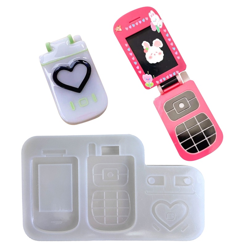 San * Khuôn Silicon Trong Suốt Họa Tiết Hoạt Hình Có Cát Chảy Để Làm Trang Sức Thủ Công DIY