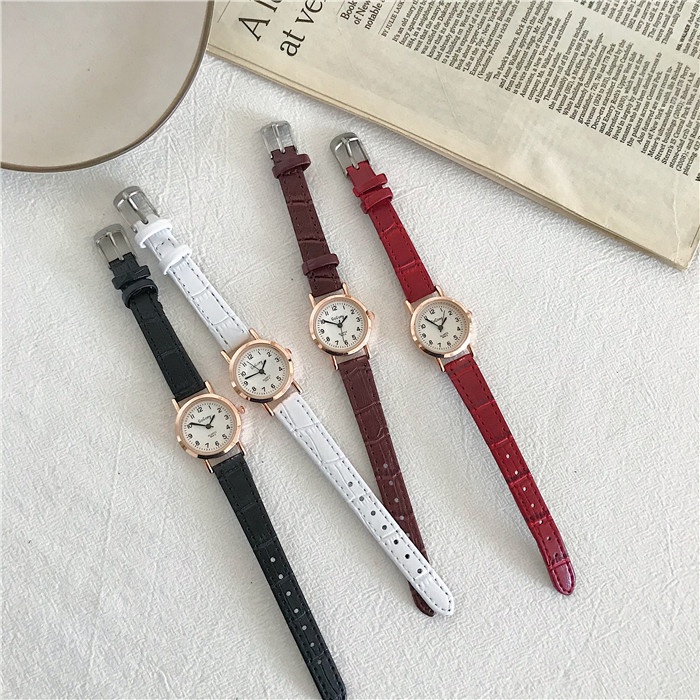 Đồng hồ nữ LaCy Watch đồng hồ đeo tay dây da mặt tròn nhỏ cọc số Arabic phong cách vintage DHJI0001 | BigBuy360 - bigbuy360.vn