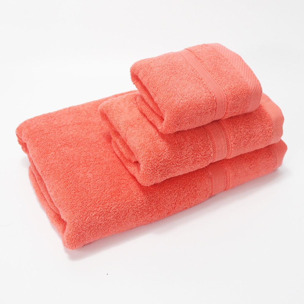 Combo 3 khăn tắm gội mặt VIECOTTON TDC01 100% cotton siêu thấm hút - Cam kết giao đúng màu