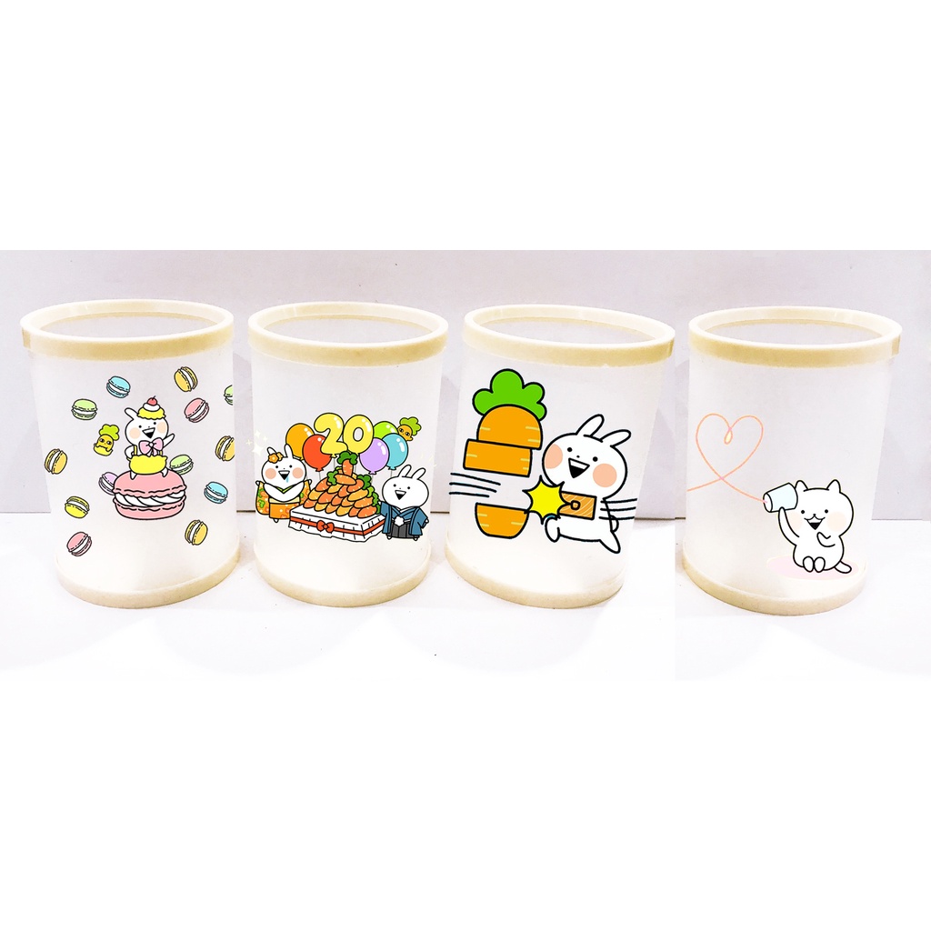 Ống cắm bút nhựa  quả bơ CBT4 Thức ăn trà sữa boba tea trứng lười yakult hoa cúc GD shiba bò sữa roro jump usagyuuun