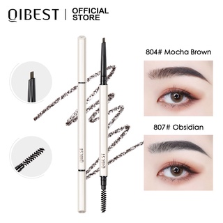 Bút kẻ lông mày 3D QIBEST lâu trôi đầu bút tam giác nhỏ 5 màu tuỳ chọn 23g