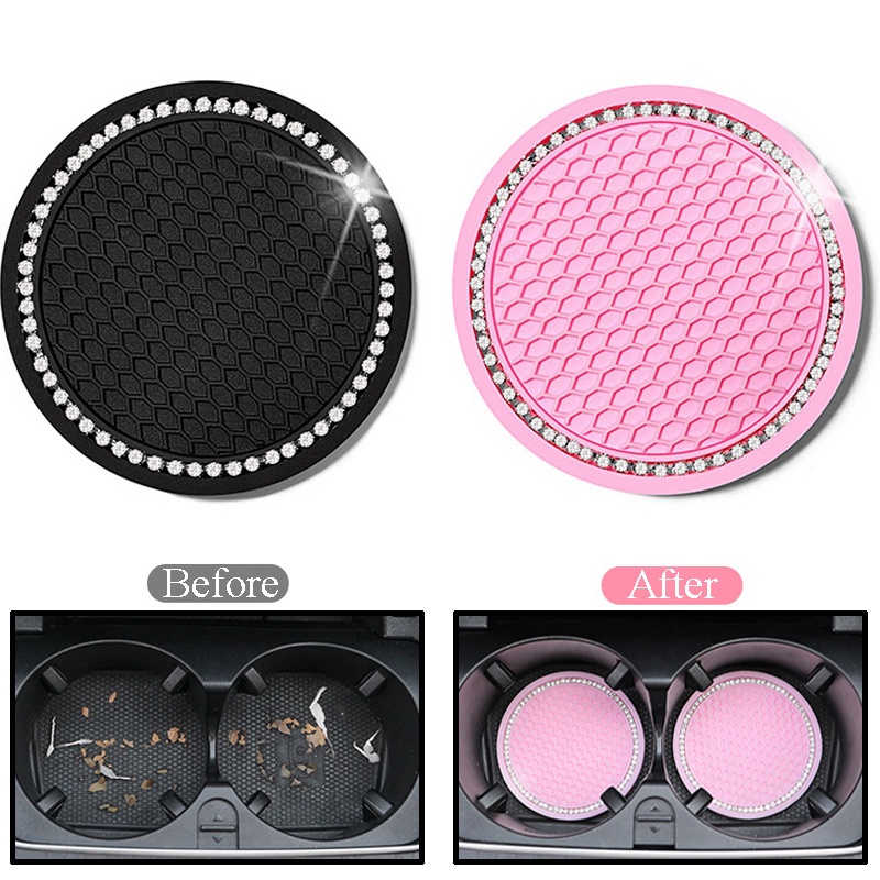 1 Miếng Lót Cốc Nước Họa Tiết Tổ Ong Chống Trượt Dễ Thương Trang Trí Nội Thất Xe Hơi