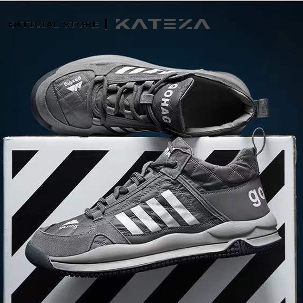 Giày thể thao nam KATEZA buộc dây đế bằng chất vải cao cấp cool ngầu trẻ trung size 39 đến 43 G54L1