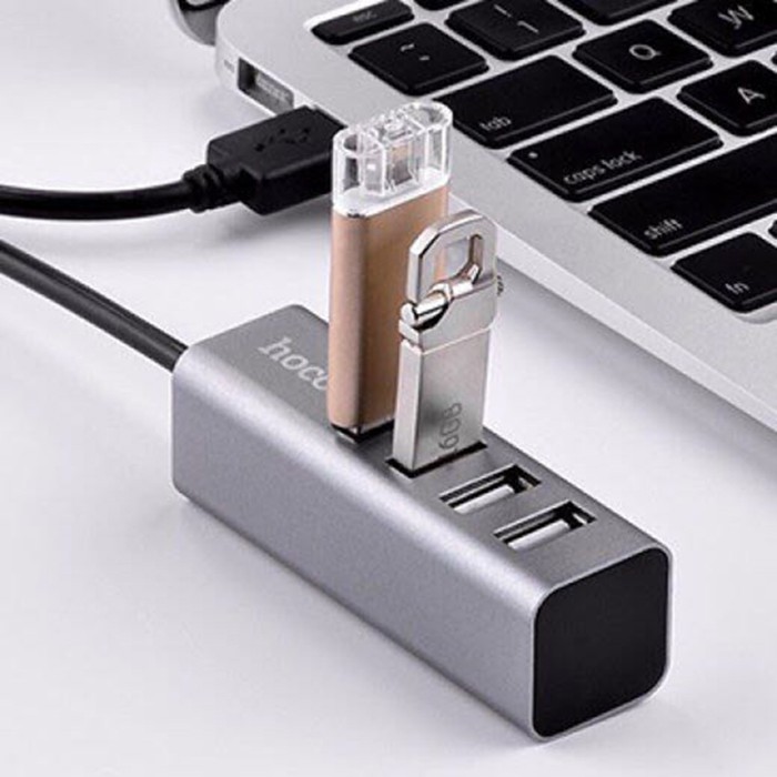 Hub 4 cổng Usb Hoco HB1 truyền tải dữ liệu nhanh, ổn định chống quá dòng, quá áp sạc nhiều thiết bị