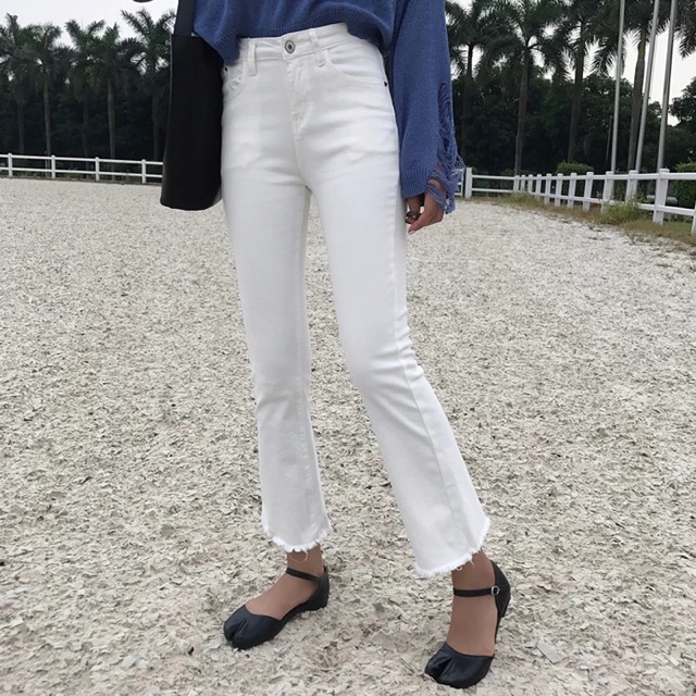 Quần jean nữ ống loe -Q8129 (kèm ảnh thật) | BigBuy360 - bigbuy360.vn