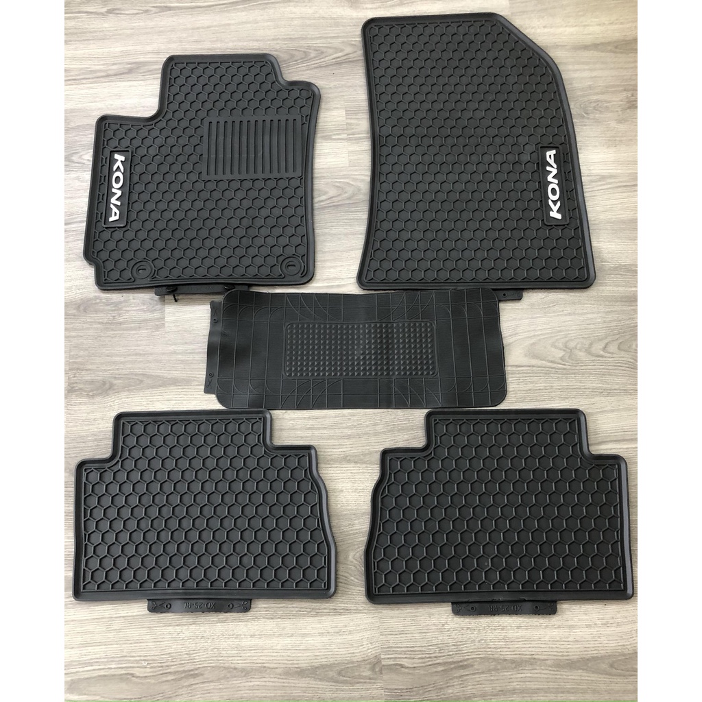 Thảm lót sàn, cao su đúc cao cấp cho xe Huyndai Kona - 2017