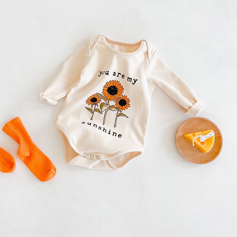 Bộ Áo Liền Quần Suit Body Tay Dài Sunshine Cho Bé Gái Mặc Mùa Hè Và Thu