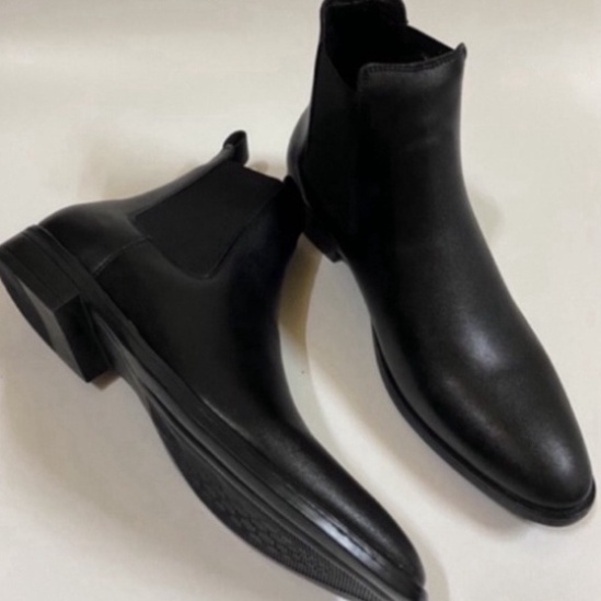 Giày Chelsea Boot Nam cao cổ đế cao su tăng chiều cao