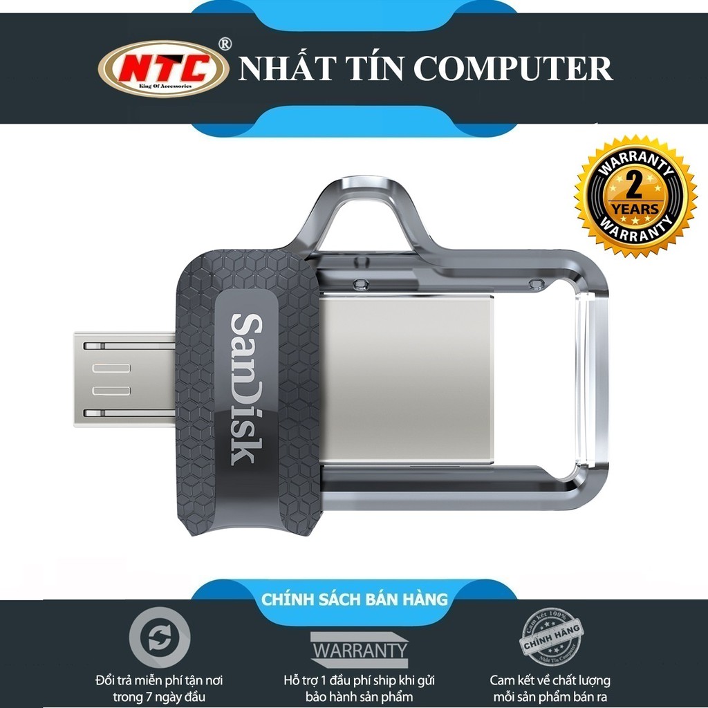 USB OTG SanDisk Ultra 128GB Dual Drive m3.0 (Bạc)