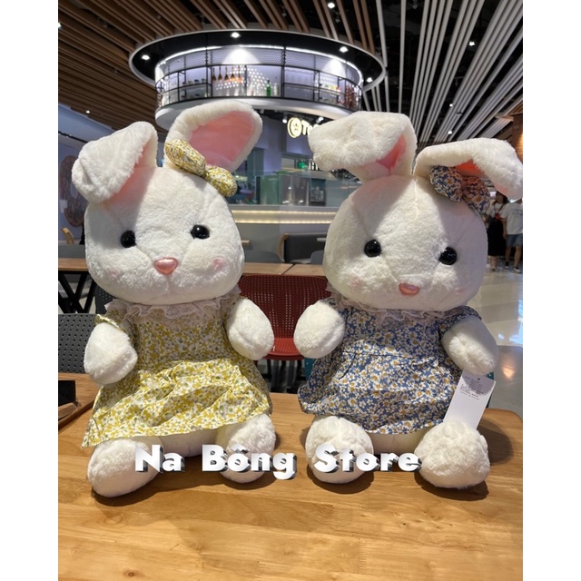 Bé Thỏ tai dài mặc váy hoa size 45cm