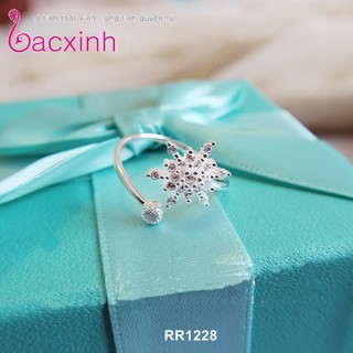 Nhẫn bạc Ý 925 Bạc Xinh Huệ Ngân - Hoa tuyết đẹp RR1228