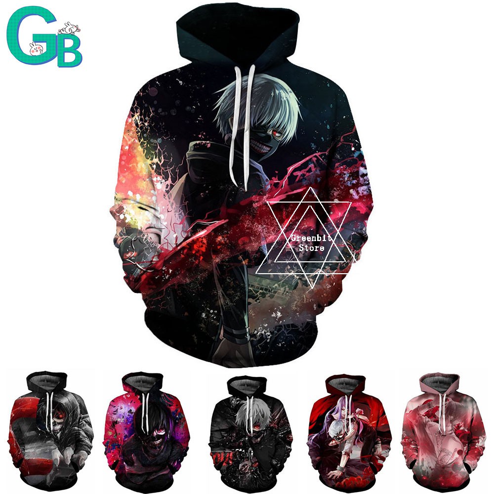 Áo khoác nam tay dài có nón in hình nhân vật Anime Tokyo Ghoul | BigBuy360 - bigbuy360.vn