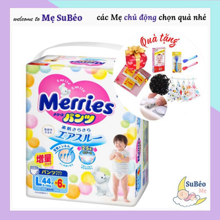 combo Bỉm  Merries Nội Địa Nhật Chính Hãng Cộng Miếng Dán/Quần đủ size NB96/S88/M68/M64/L58/L50/XL44/XXL2