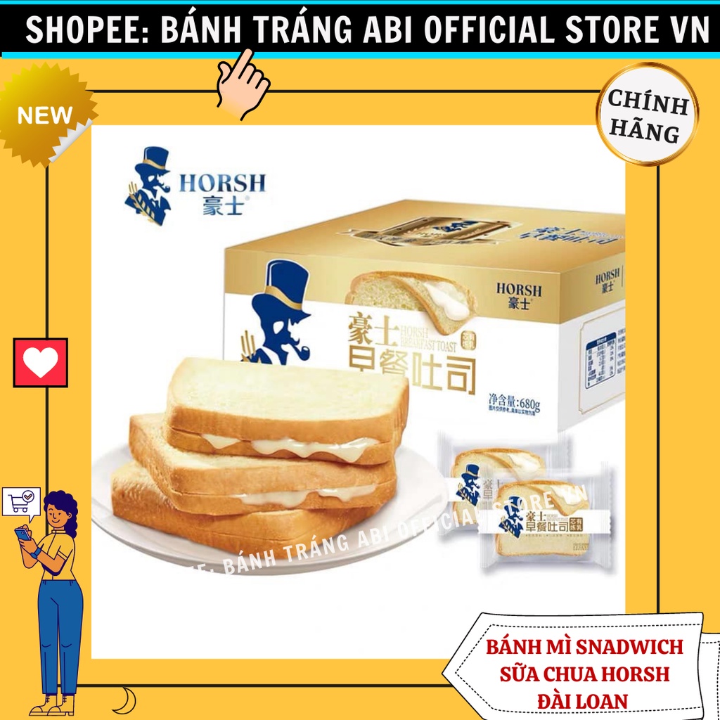 Bánh mì kẹp sandwich sữa chua Horsh ông già NSX MỚI T2/2022