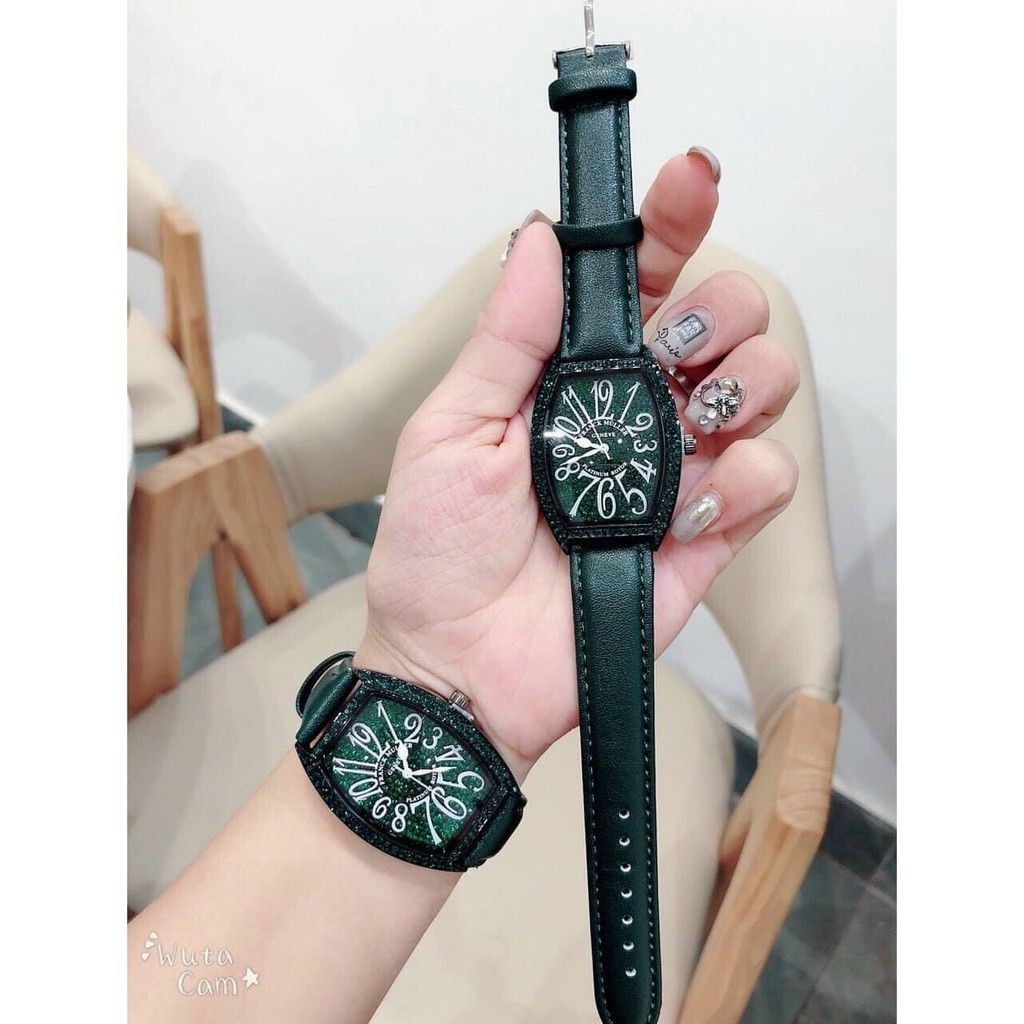Đồng hồ nữ Frank muller nữ dây da màu xanh cực chất - FM - MTP STORE