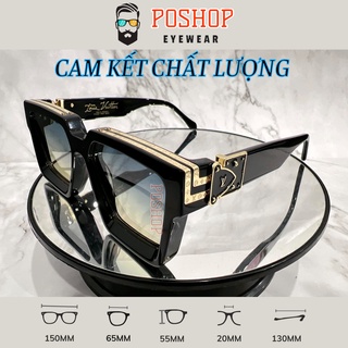 Kính râm nam nữ cao cấp POSHOP gọng vuông to chống tia cực tím UV400 màu sắc thời trang sành điệu LV MILLIONAIRE
