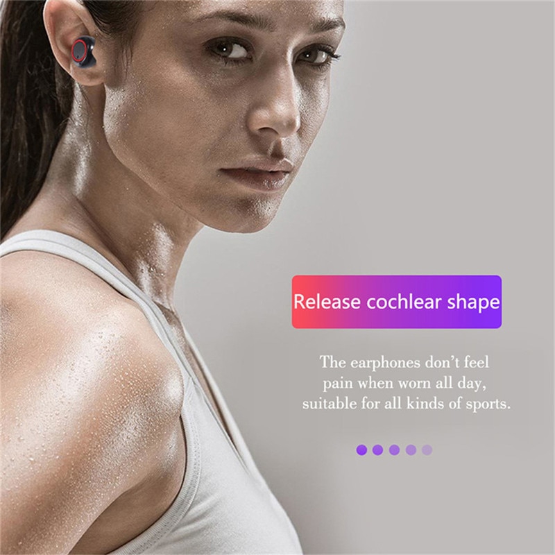 The best saleFone de Ouvido sem Fio Bluetooth V5.0/Headphone Earbud Esportivo com Microfone / Headset para iPhone/Xiaomi