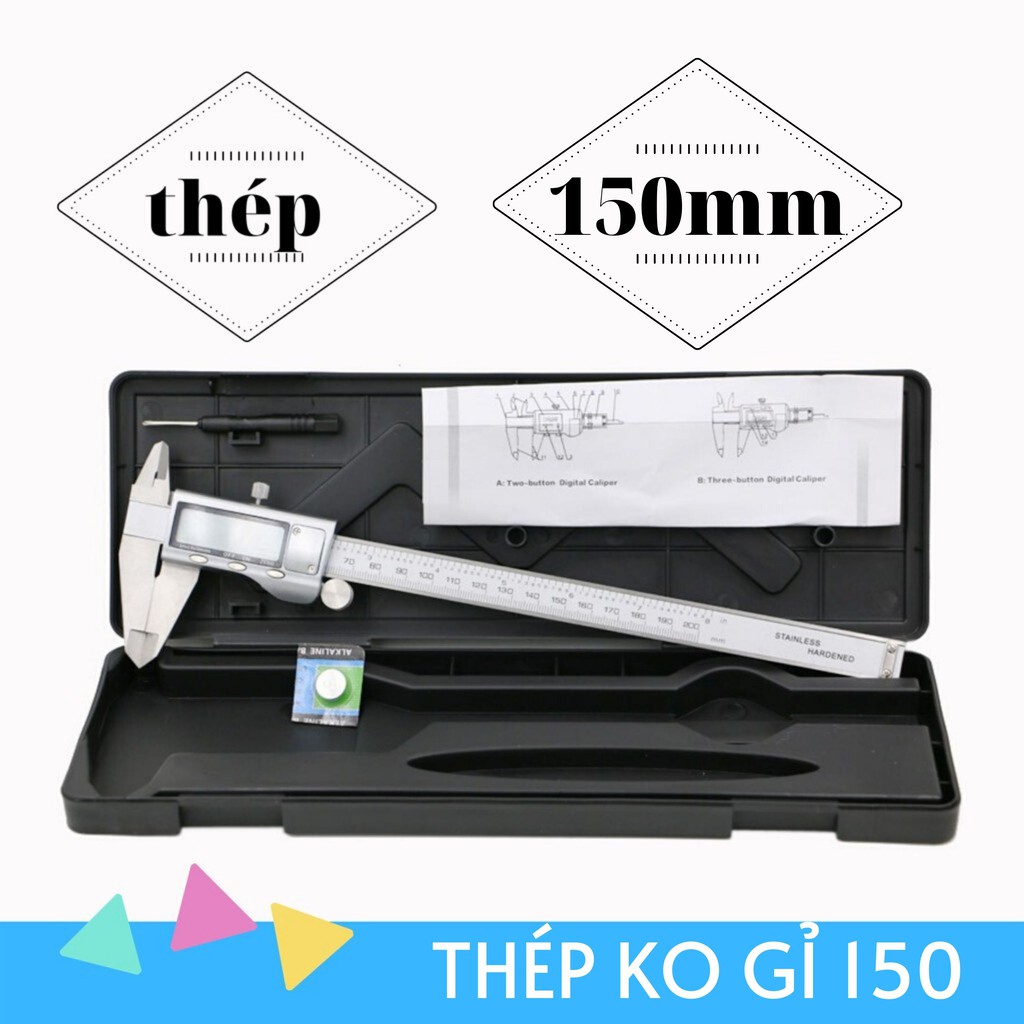 Thước kẹp điện tử thép không gỉ 150mm